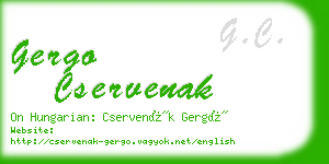 gergo cservenak business card